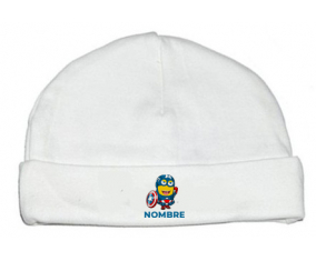 Capitán América súbdito con nombre: Gorro para Bebé