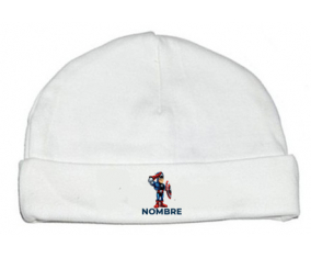 Diseño del Capitán América-2 con nombre: Gorro para Bebé