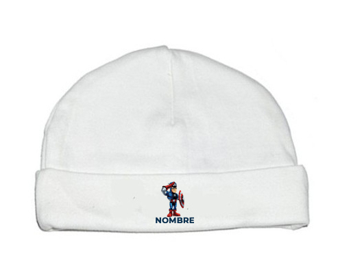 Diseño del Capitán América-2 con nombre: Gorro para Bebé