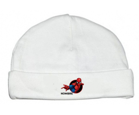 Spiderman diseño-6 con nombre: Gorro para Bebé