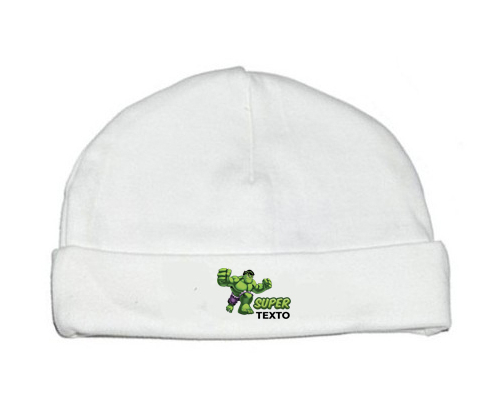 Super Hulk con nombre: Gorro para Bebé