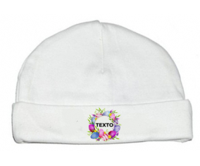 Diseño-1 Huevo de Pascua con Texto: Gorro para Bebé