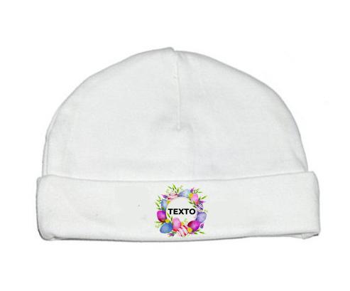 Diseño-1 Huevo de Pascua con Texto: Gorro para Bebé