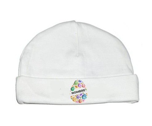 diseño-1 Huevo de Pascua con Nombre: Gorro para Bebé