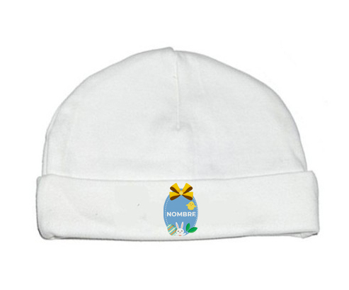 diseño-2 Huevo de Pascua con Nombre: Gorro para Bebé