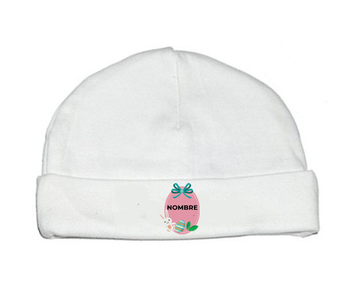 diseño-4 Huevo de Pascua con nombre: Gorro para Bebé