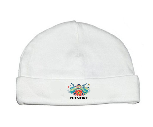 diseño-5 Huevo de Pascua con nombre: Gorro para Bebé