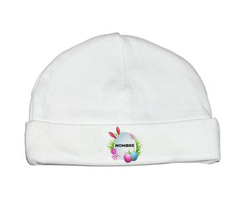 diseño-9 Huevo de Pascua con Nombre: Gorro para Bebé