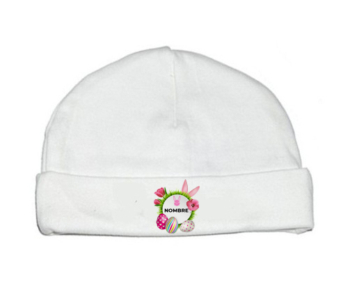 diseño-10 Huevo de Pascua con Nombre: Gorro para Bebé