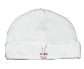 Diseño-18 Huevo de Pascua con nombre: Gorro para Bebé