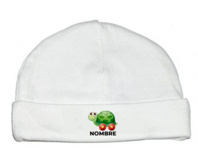 Juguetes de juguete tortuga con ruedas con nombre: Gorro para Bebé