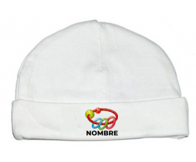 Juguetes de juguete sacuden con nombre: Gorro para Bebé