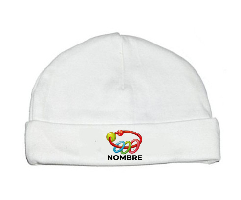 Juguetes de juguete sacuden con nombre: Gorro para Bebé