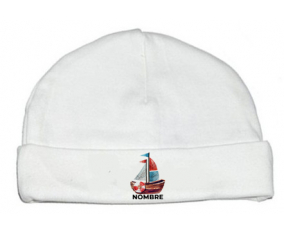 Pintura de barcos con nombre: Gorro para Bebé