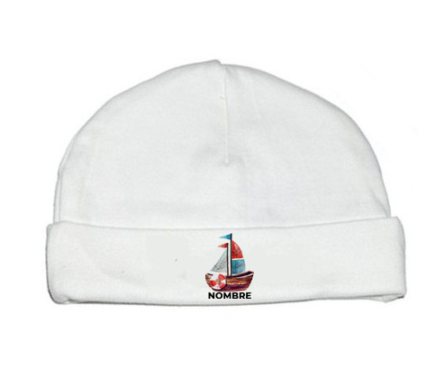 Pintura de barcos con nombre: Gorro para Bebé