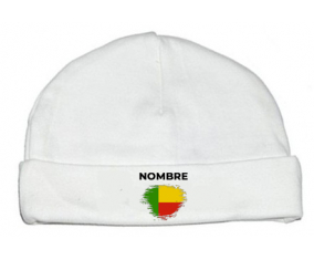 Benin pincel efecto bandera con nombre: Gorro para Bebé