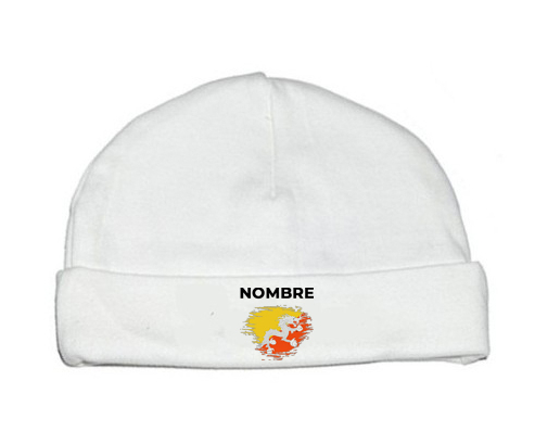 Bandera de cepillo de Bután con nombre: Gorro para Bebé