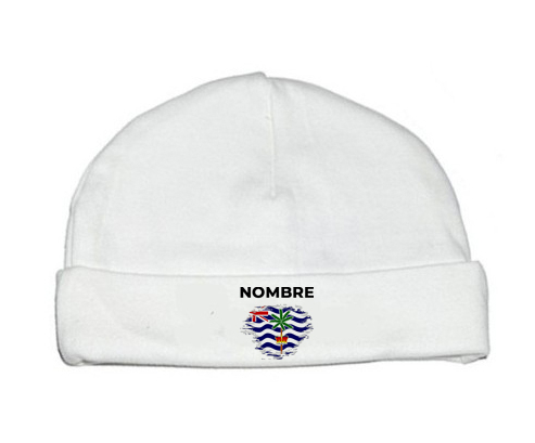 Efecto cepillo de bandera Territorio británico del Océano Índico con nombre: Gorro para Bebé