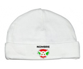Bandera del efecto pincel de Burundi con nombre: Gorro para Bebé