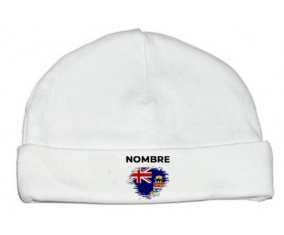 Bandera de pincel de las Islas Caimán con nombre: Gorro para Bebé