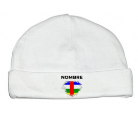 Bandera de pincel de la República Centroafricana con nombre: Gorro para Bebé