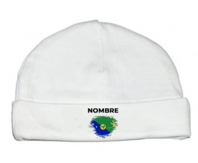 El efecto pincel marca la Isla de Navidad con nombre: Gorro para Bebé