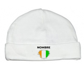 Bandera del efecto pincel de Costa de Marfil con nombre: Gorro para Bebé