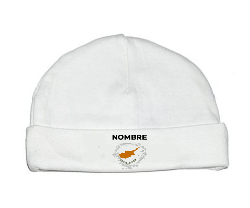 Bandera de cepillo de Chipre con nombre: Gorro para Bebé