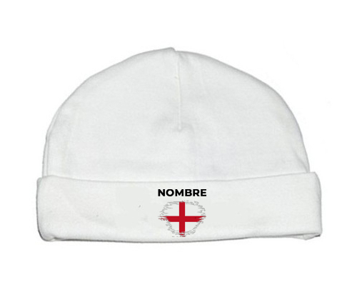 Inglaterra cepilla la bandera del efecto con nombre: Gorro para Bebé