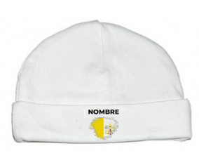 Bandera del pincel de la Santa Sede con nombre: Gorro para Bebé