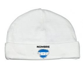 Honduras cepilla bandera efecto con nombre: Gorro para Bebé