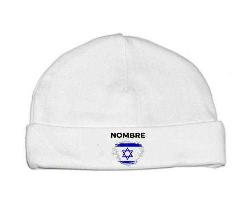 Israel cepilla la bandera del efecto con nombre: Gorro para Bebé