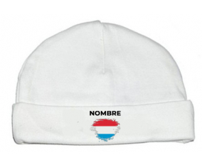 Bandera del efecto cepillo luxemburguesa con nombre: Gorro para Bebé