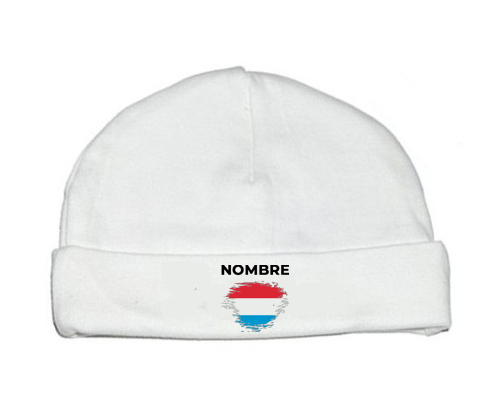 Bandera del efecto cepillo luxemburguesa con nombre: Gorro para Bebé