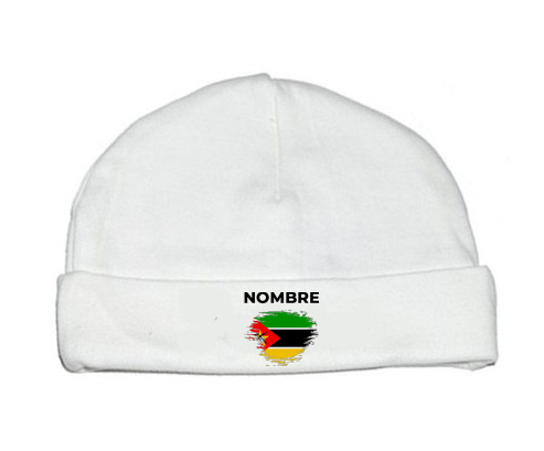 Bandera de pincel de Mozambique con nombre: Gorro para Bebé