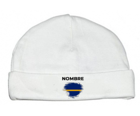 Bandera del efecto cepillo Nauru con nombre: Gorro para Bebé