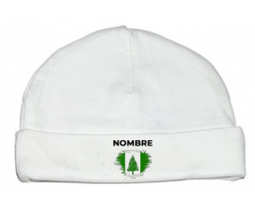 Bandera de efecto de pincel de la isla Norfolk con nombre: Gorro para Bebé