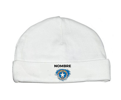 Corea del Norte cepilla bandera con nombre: Gorro para Bebé