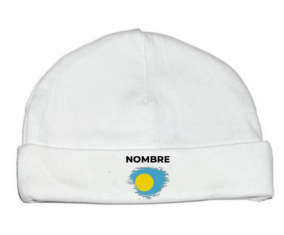Bandera del pincel Palau con nombre: Gorro para Bebé