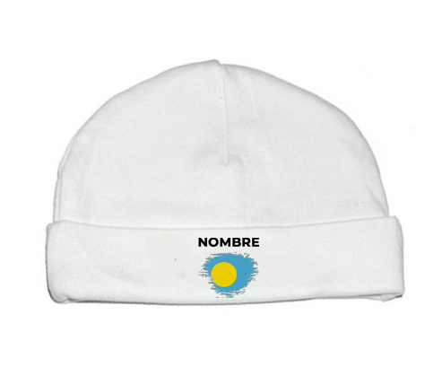 Bandera del pincel Palau con nombre: Gorro para Bebé