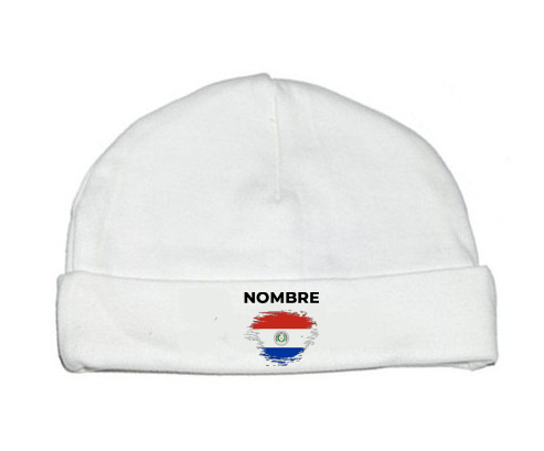 Paraguay cepilla bandera efecto con nombre: Gorro para Bebé