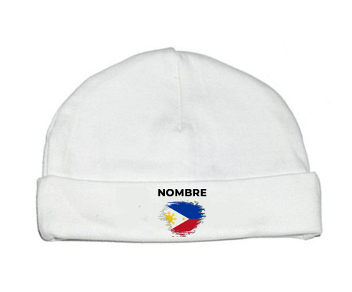 Filipinas cepilla la bandera del efecto con nombre: Gorro para Bebé