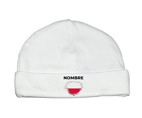 Bandera de efecto pincel polaco con nombre: Gorro para Bebé