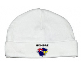 Bandera de pincel de Santa Elena con nombre: Gorro para Bebé