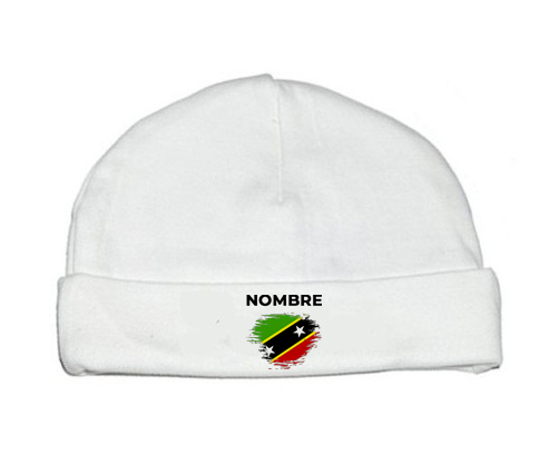 Bandera del pincel de San Cristóbal y Nieves con nombre: Gorro para Bebé