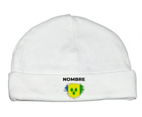 San Vicente y las Granadinas marcan efecto cepillo con nombre: Gorro para Bebé
