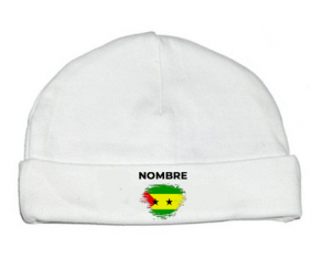 Bandera y principio del efecto pincel de Santo Tomé con nombre: Gorro para Bebé