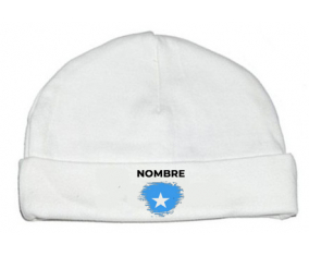 Bandera del efecto cepillo de Somalia con nombre: Gorro para Bebé