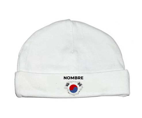 Bandera del efecto pincel de Corea del Sur con nombre: Gorro para Bebé