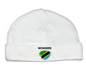 Tanzania marca efecto cepillo con nombre: Gorro para Bebé